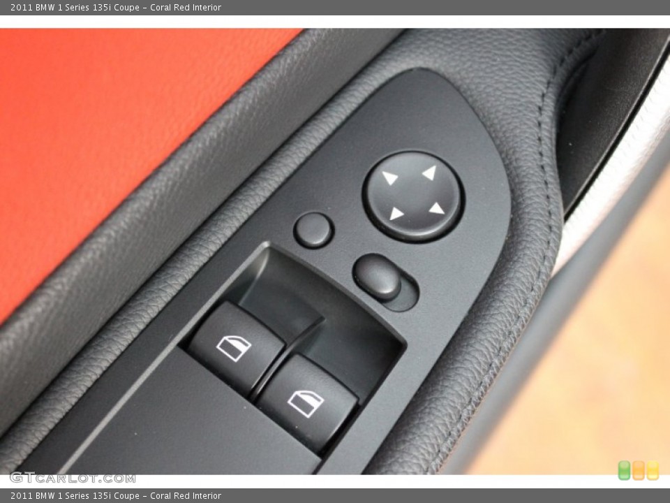 Coral Red Interior Controls for the 2011 BMW 1 Series 135i Coupe #74741473