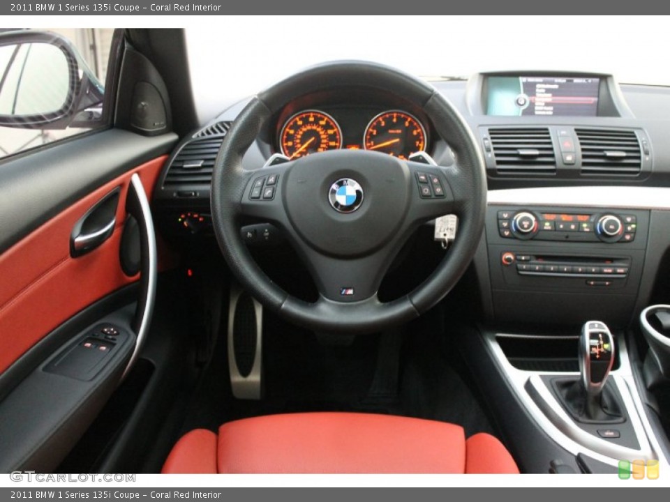 Coral Red Interior Dashboard for the 2011 BMW 1 Series 135i Coupe #74741632