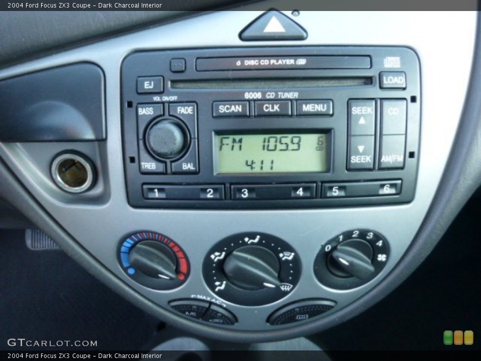 Dark Charcoal Interior Controls for the 2004 Ford Focus ZX3 Coupe #74744298