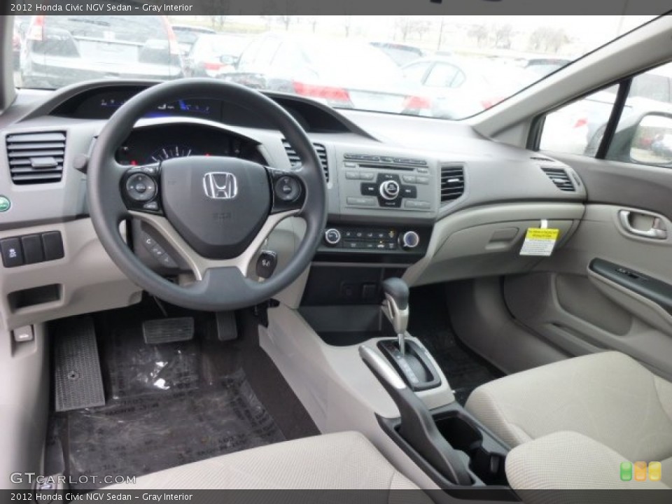 Gray Interior Prime Interior for the 2012 Honda Civic NGV Sedan #74748700