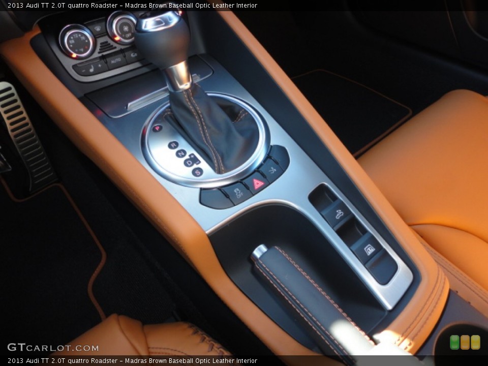 Madras Brown Baseball Optic Leather Interior Transmission for the 2013 Audi TT 2.0T quattro Roadster #74748778