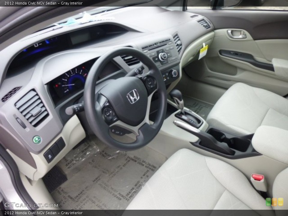 Gray Interior Prime Interior for the 2012 Honda Civic NGV Sedan #74749108
