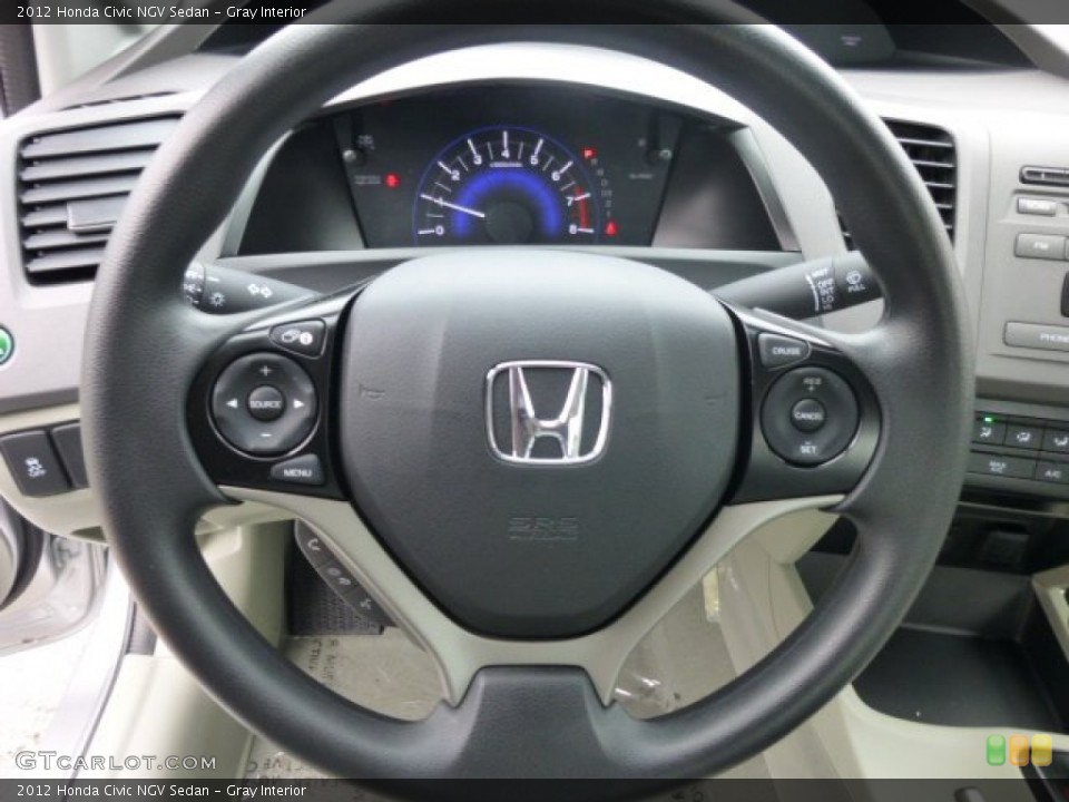 Gray Interior Steering Wheel for the 2012 Honda Civic NGV Sedan #74749144