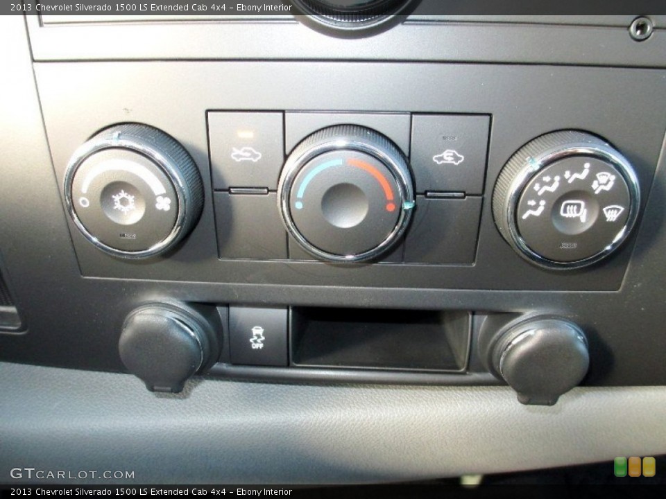 Ebony Interior Controls for the 2013 Chevrolet Silverado 1500 LS Extended Cab 4x4 #74750866