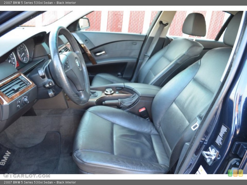 Black Interior Front Seat for the 2007 BMW 5 Series 530xi Sedan #74755324