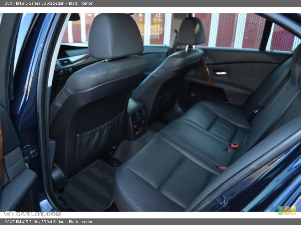 Black Interior Rear Seat for the 2007 BMW 5 Series 530xi Sedan #74755345