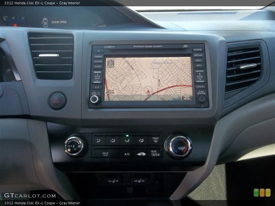 Gray Interior Navigation for the 2012 Honda Civic EX-L Coupe #74757982