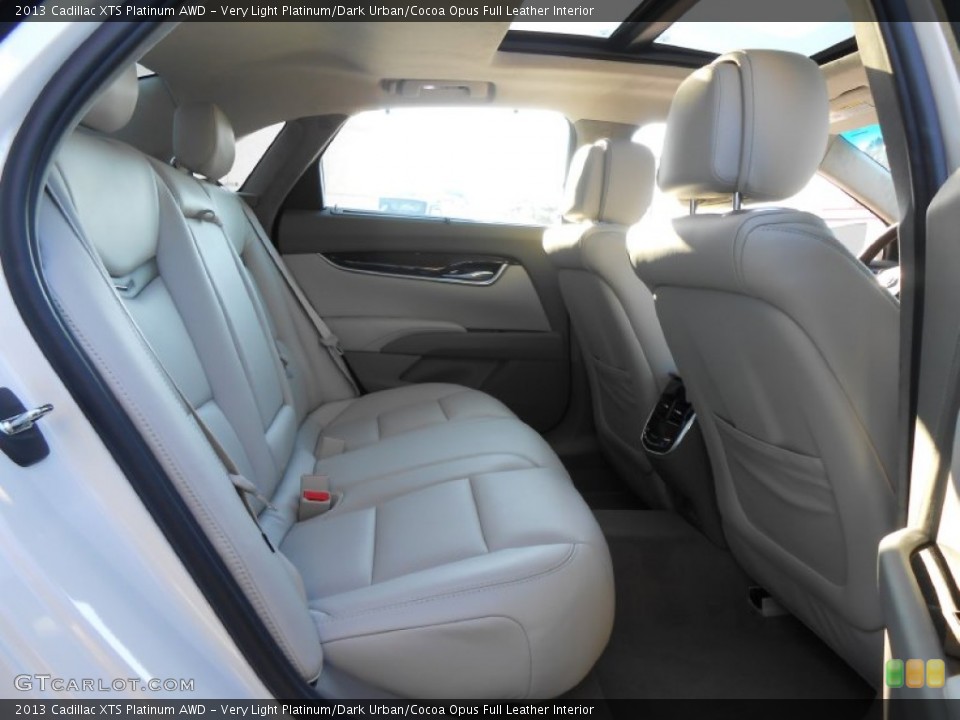 Very Light Platinum/Dark Urban/Cocoa Opus Full Leather Interior Rear Seat for the 2013 Cadillac XTS Platinum AWD #74760013