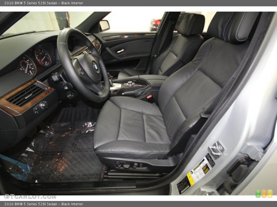 Black Interior Front Seat for the 2010 BMW 5 Series 528i Sedan #74761693