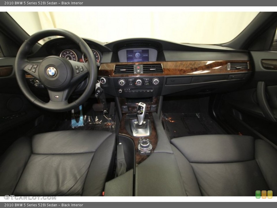 Black Interior Dashboard for the 2010 BMW 5 Series 528i Sedan #74761708