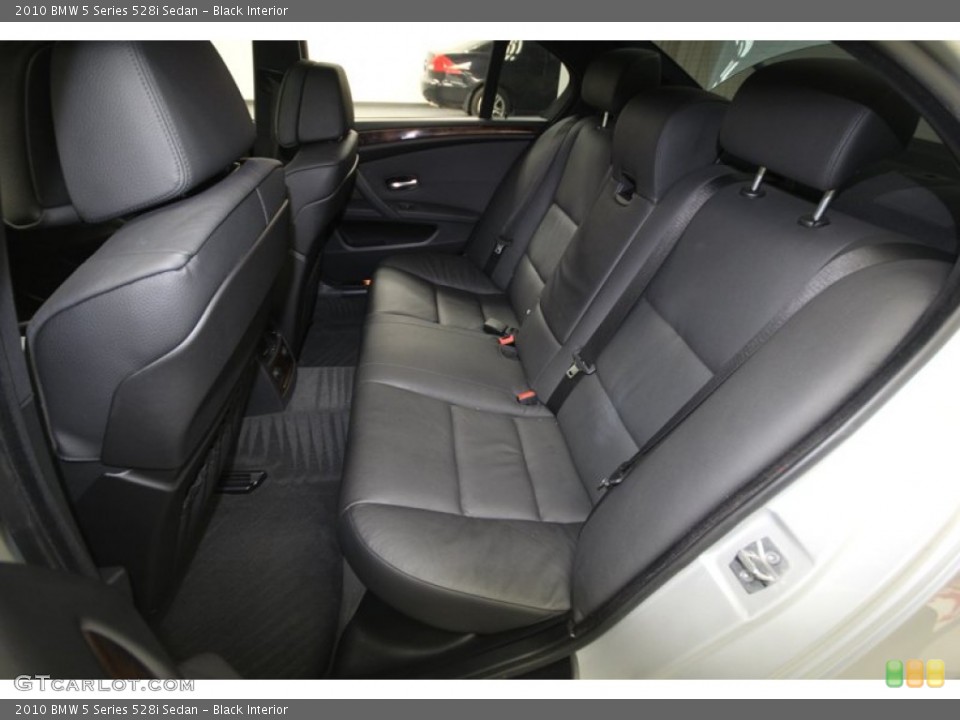 Black Interior Rear Seat for the 2010 BMW 5 Series 528i Sedan #74761912