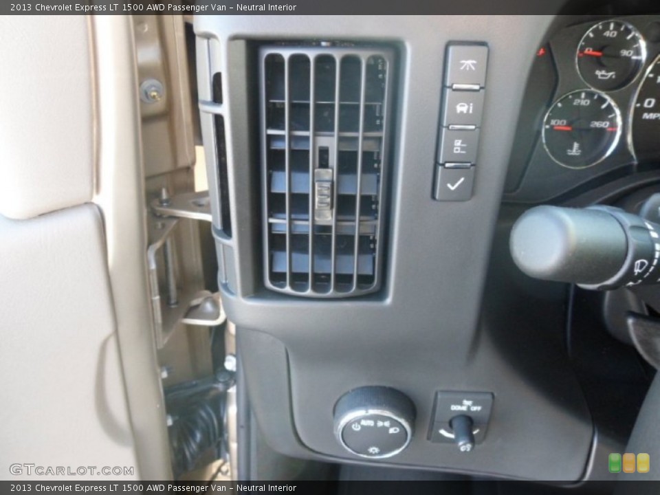 Neutral Interior Controls for the 2013 Chevrolet Express LT 1500 AWD Passenger Van #74762874