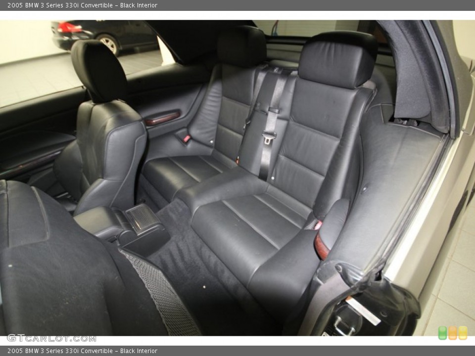 Black Interior Rear Seat for the 2005 BMW 3 Series 330i Convertible #74763869