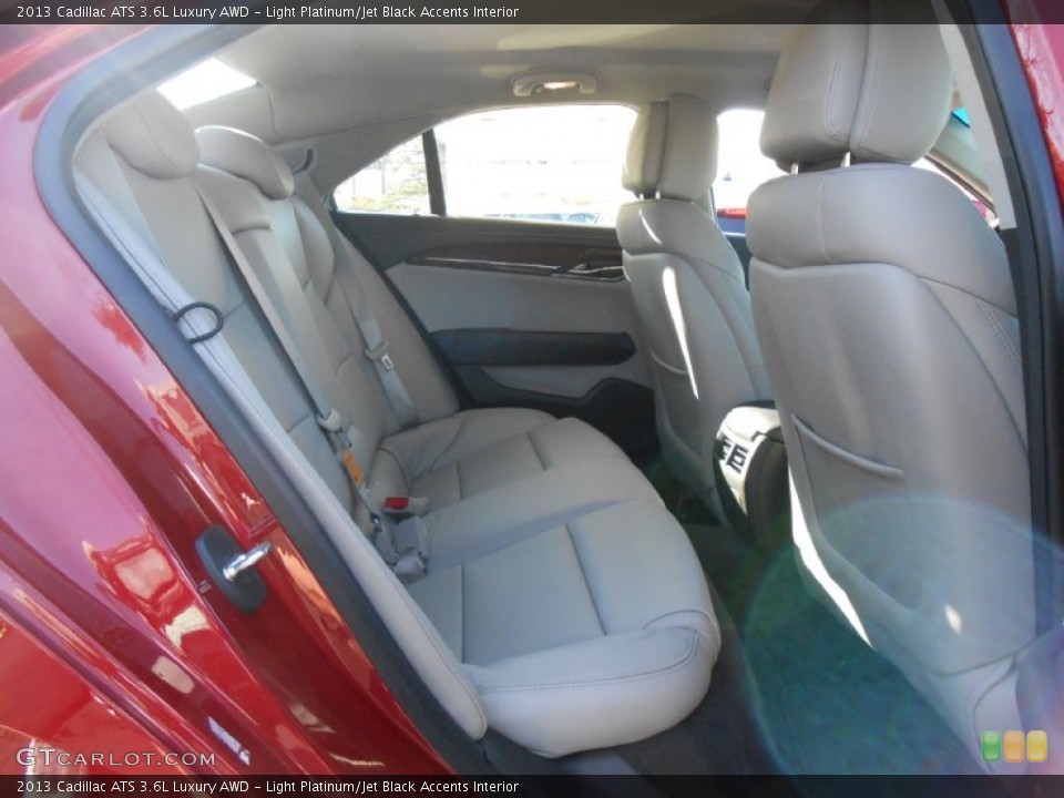 Light Platinum/Jet Black Accents Interior Rear Seat for the 2013 Cadillac ATS 3.6L Luxury AWD #74765109
