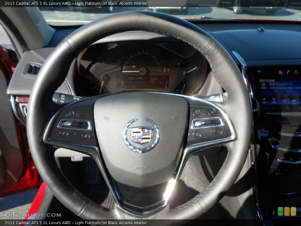 Light Platinum/Jet Black Accents Interior Steering Wheel for the 2013 Cadillac ATS 3.6L Luxury AWD #74765215