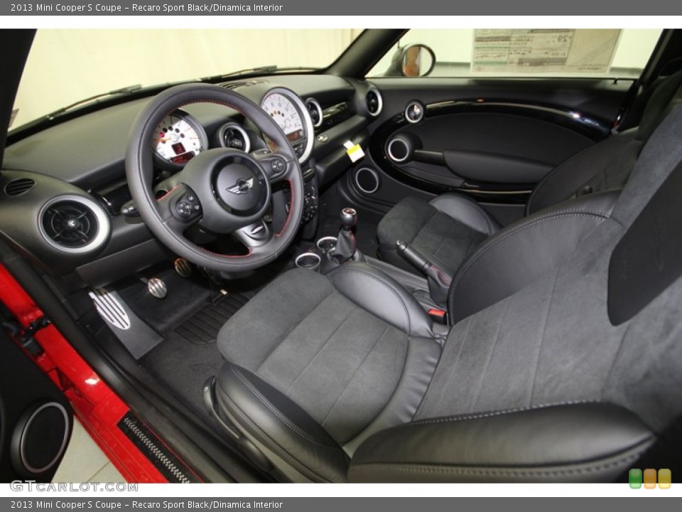 Recaro Sport Black/Dinamica Interior Front Seat for the 2013 Mini Cooper S Coupe #74769173