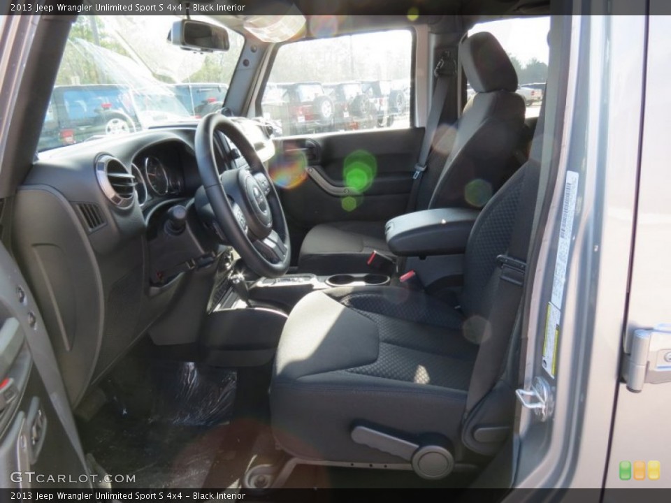 Black Interior Front Seat for the 2013 Jeep Wrangler Unlimited Sport S 4x4 #74770793