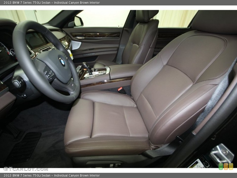 Individual Canyon Brown Interior Front Seat for the 2013 BMW 7 Series 750Li Sedan #74771516