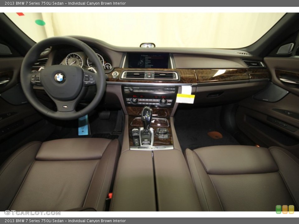 Individual Canyon Brown Interior Dashboard for the 2013 BMW 7 Series 750Li Sedan #74771539