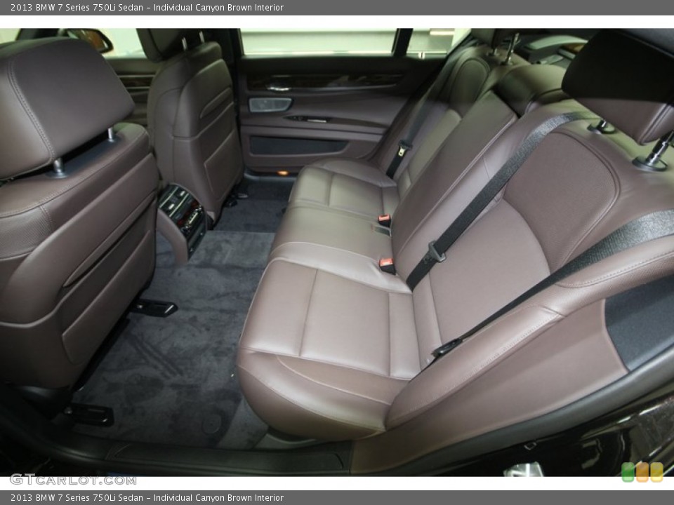 Individual Canyon Brown Interior Rear Seat for the 2013 BMW 7 Series 750Li Sedan #74771689
