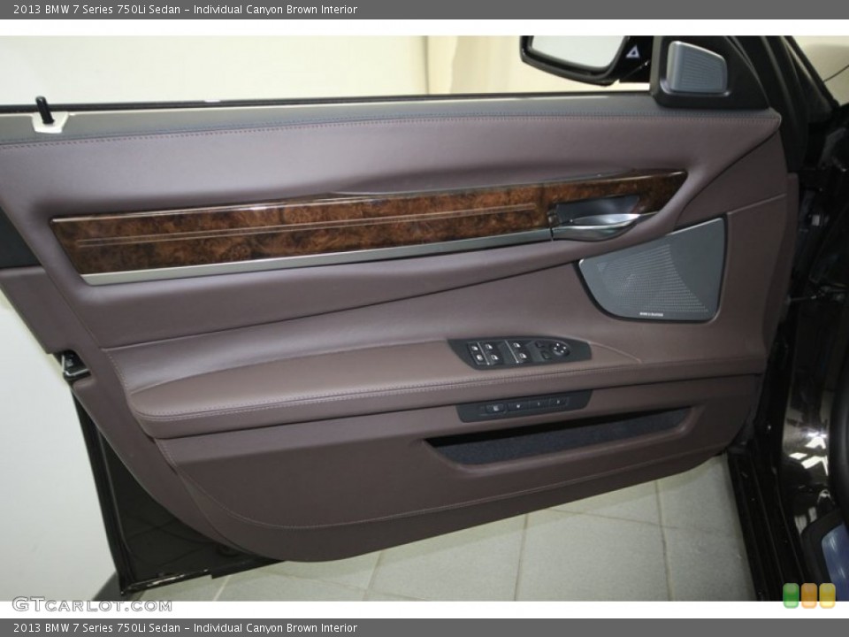Individual Canyon Brown Interior Door Panel for the 2013 BMW 7 Series 750Li Sedan #74771704