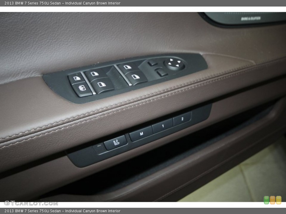 Individual Canyon Brown Interior Controls for the 2013 BMW 7 Series 750Li Sedan #74771724