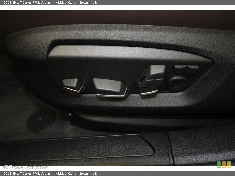 Individual Canyon Brown Interior Controls for the 2013 BMW 7 Series 750Li Sedan #74771745