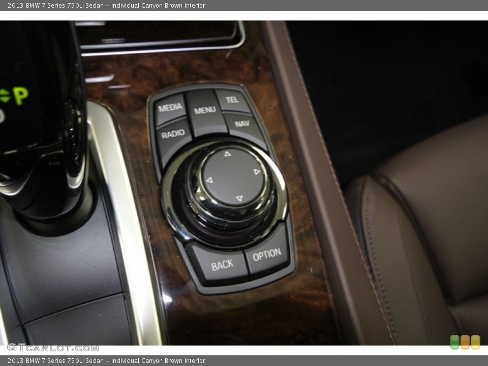 Individual Canyon Brown Interior Controls for the 2013 BMW 7 Series 750Li Sedan #74771827