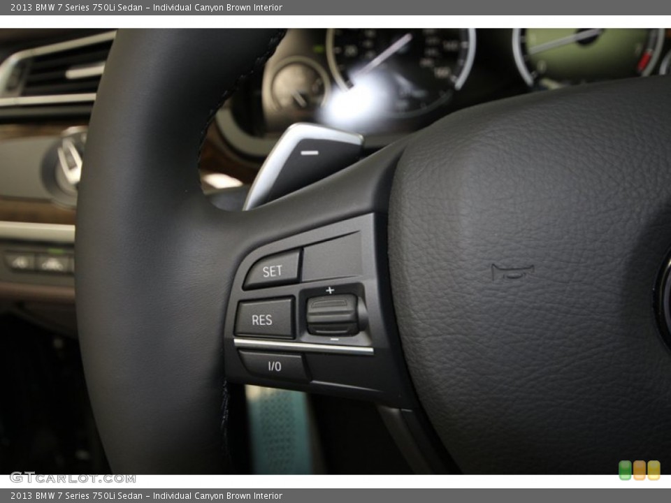 Individual Canyon Brown Interior Controls for the 2013 BMW 7 Series 750Li Sedan #74771908