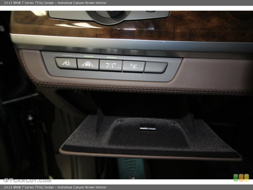 Individual Canyon Brown Interior Controls for the 2013 BMW 7 Series 750Li Sedan #74771923