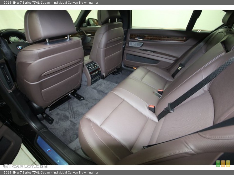 Individual Canyon Brown Interior Rear Seat for the 2013 BMW 7 Series 750Li Sedan #74771941