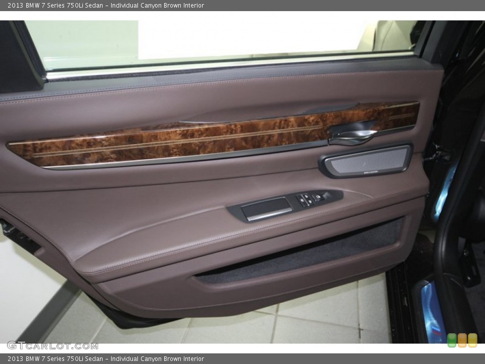 Individual Canyon Brown Interior Door Panel for the 2013 BMW 7 Series 750Li Sedan #74771959