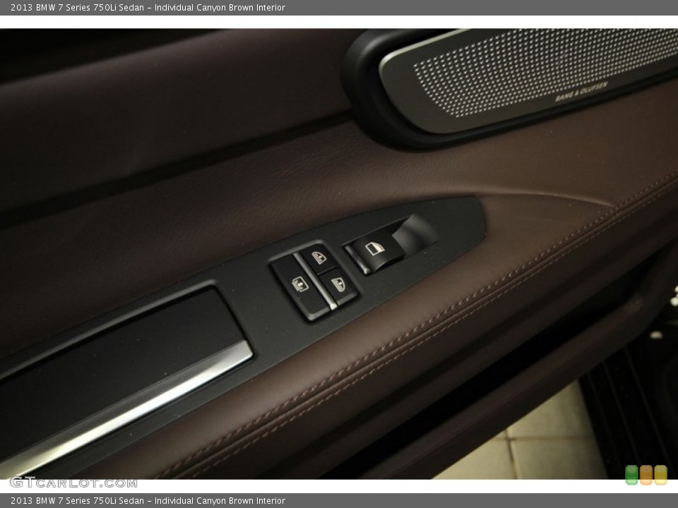 Individual Canyon Brown Interior Controls for the 2013 BMW 7 Series 750Li Sedan #74771979