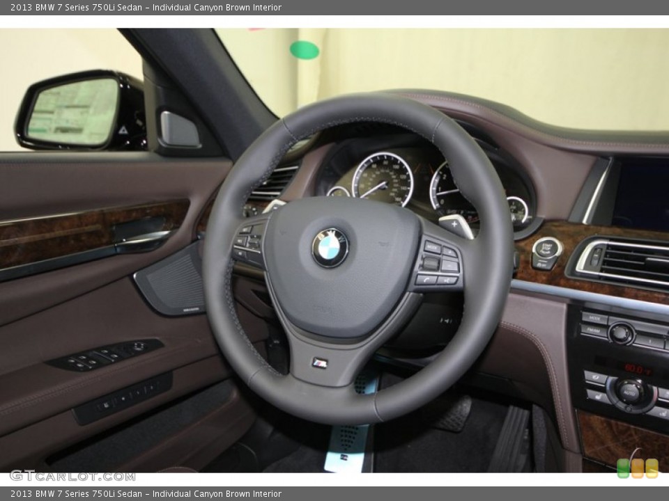 Individual Canyon Brown Interior Steering Wheel for the 2013 BMW 7 Series 750Li Sedan #74771998