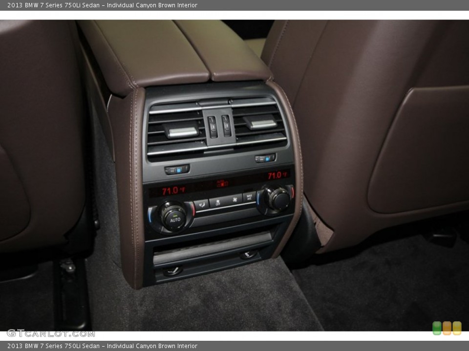 Individual Canyon Brown Interior Controls for the 2013 BMW 7 Series 750Li Sedan #74772017