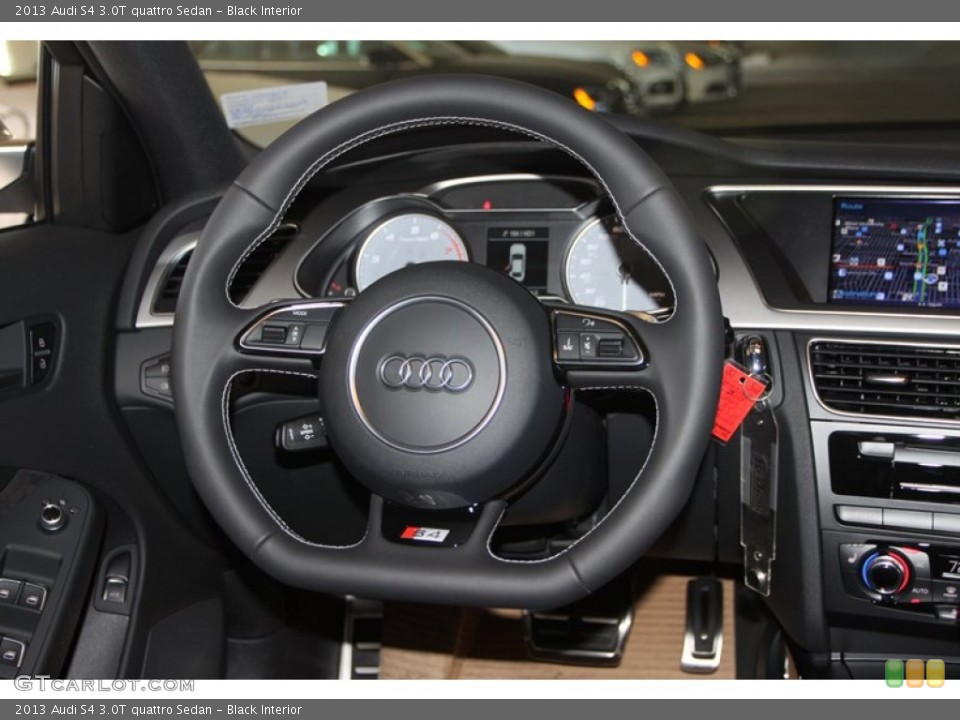 Black Interior Steering Wheel for the 2013 Audi S4 3.0T quattro Sedan #74772531