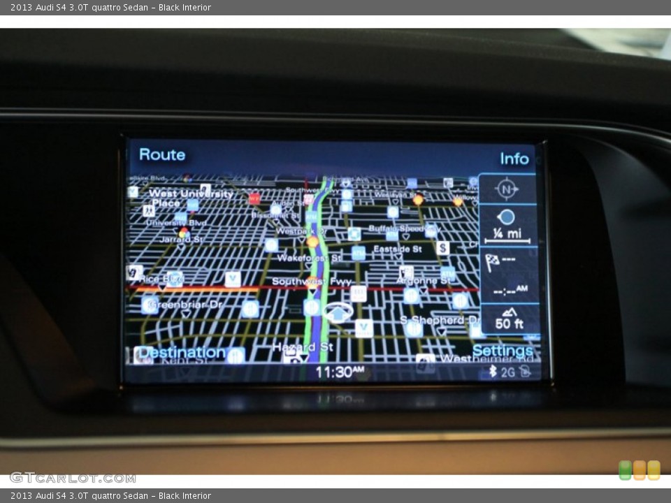 Black Interior Navigation for the 2013 Audi S4 3.0T quattro Sedan #74772553