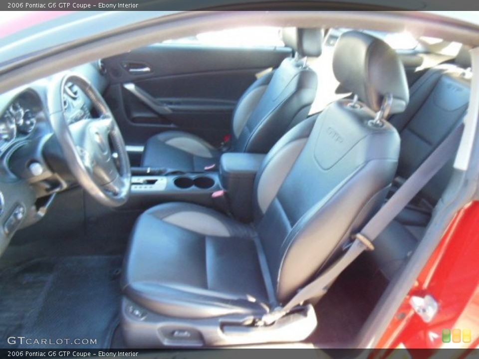 Ebony Interior Front Seat for the 2006 Pontiac G6 GTP Coupe #74773881