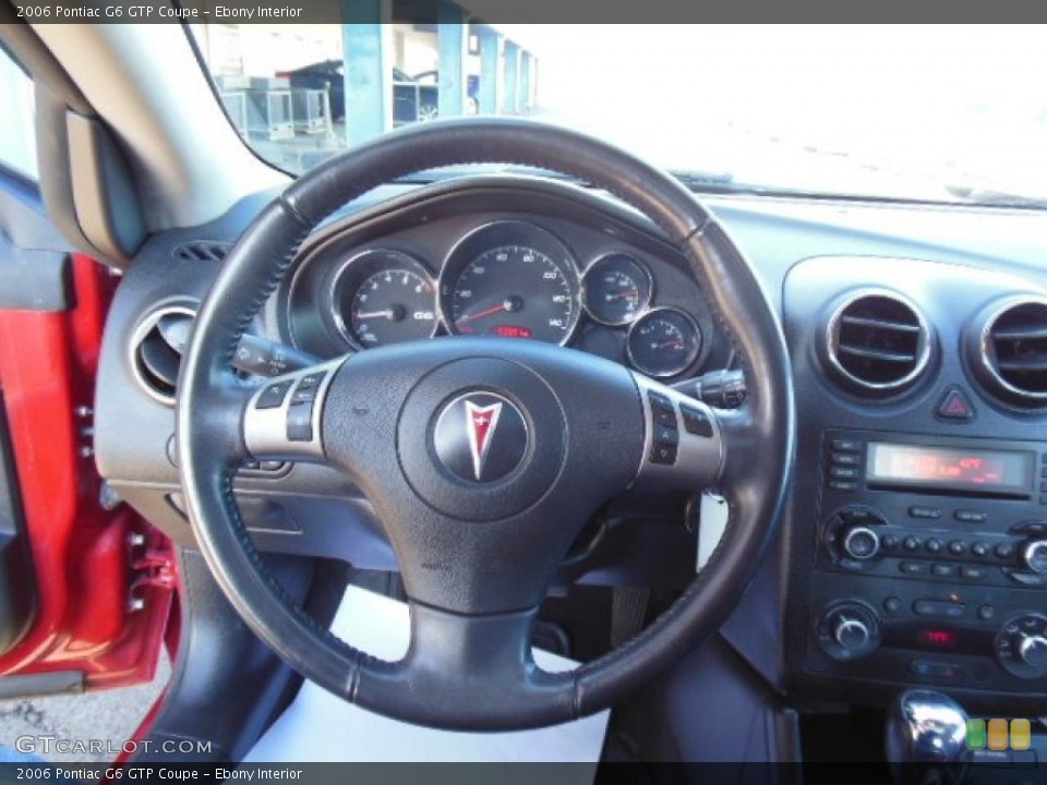 Ebony Interior Steering Wheel for the 2006 Pontiac G6 GTP Coupe #74774011