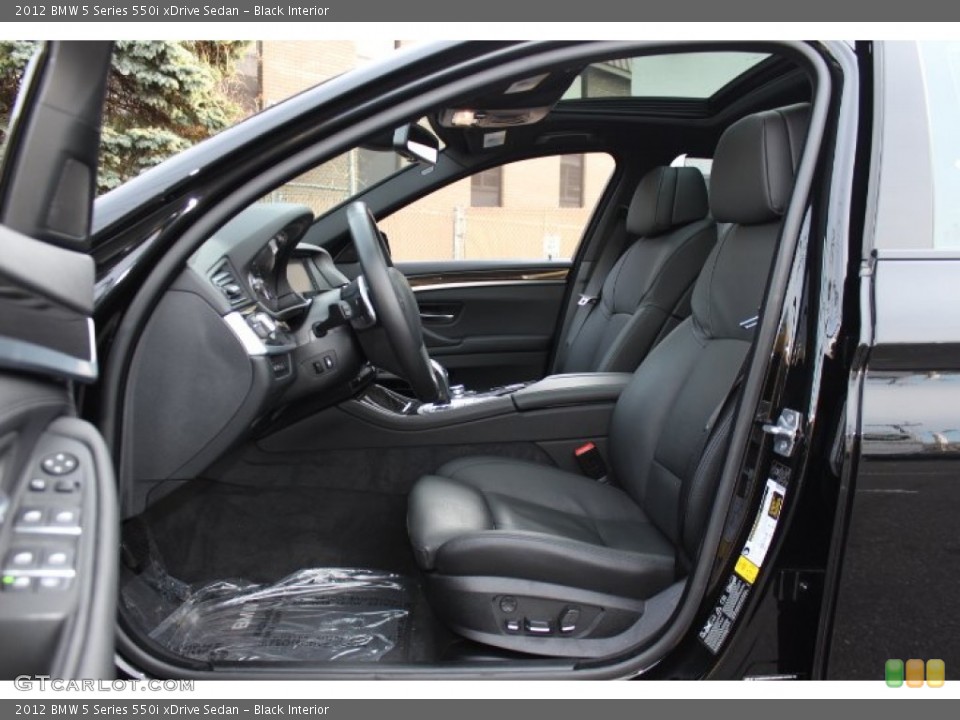 Black Interior Front Seat for the 2012 BMW 5 Series 550i xDrive Sedan #74775543