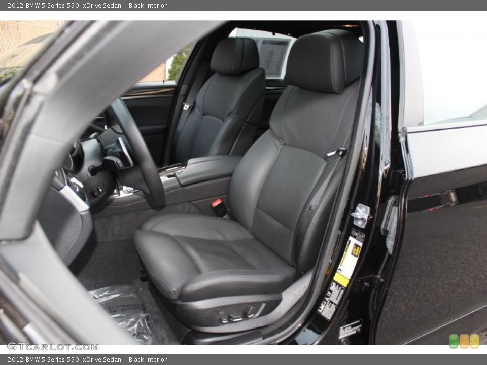 Black Interior Front Seat for the 2012 BMW 5 Series 550i xDrive Sedan #74775562