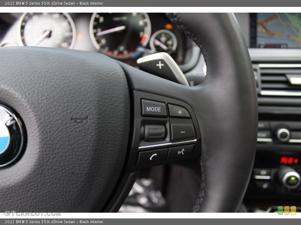 Black Interior Controls for the 2012 BMW 5 Series 550i xDrive Sedan #74775712