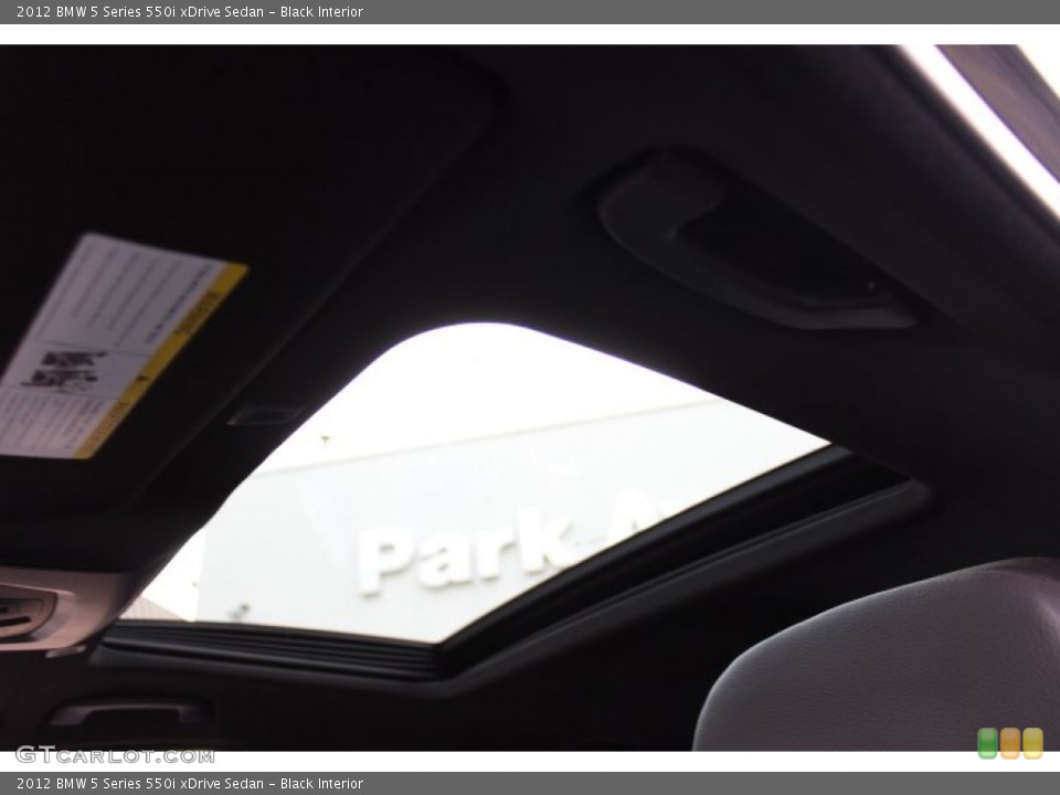 Black Interior Sunroof for the 2012 BMW 5 Series 550i xDrive Sedan #74775722