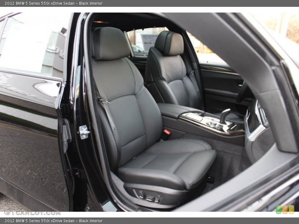 Black Interior Front Seat for the 2012 BMW 5 Series 550i xDrive Sedan #74775892
