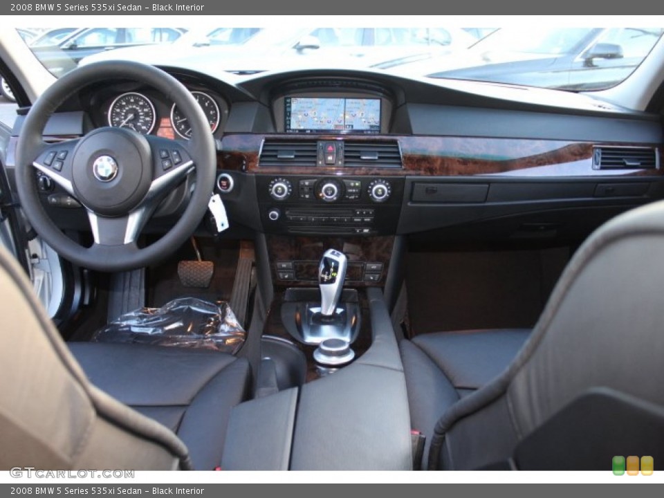 Black Interior Dashboard for the 2008 BMW 5 Series 535xi Sedan #74776264