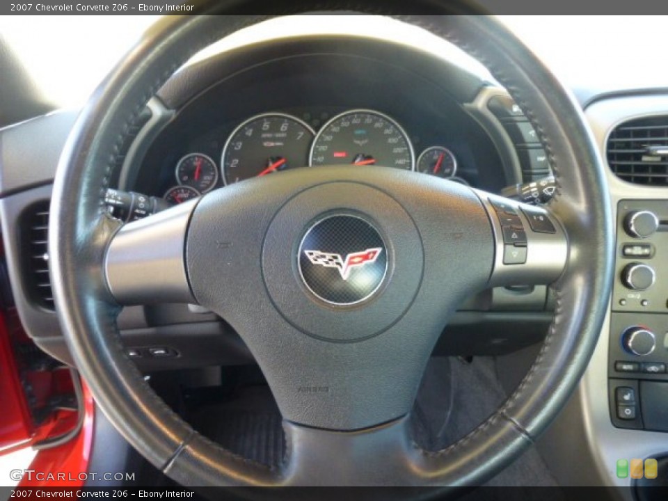 Ebony Interior Steering Wheel for the 2007 Chevrolet Corvette Z06 #74779939