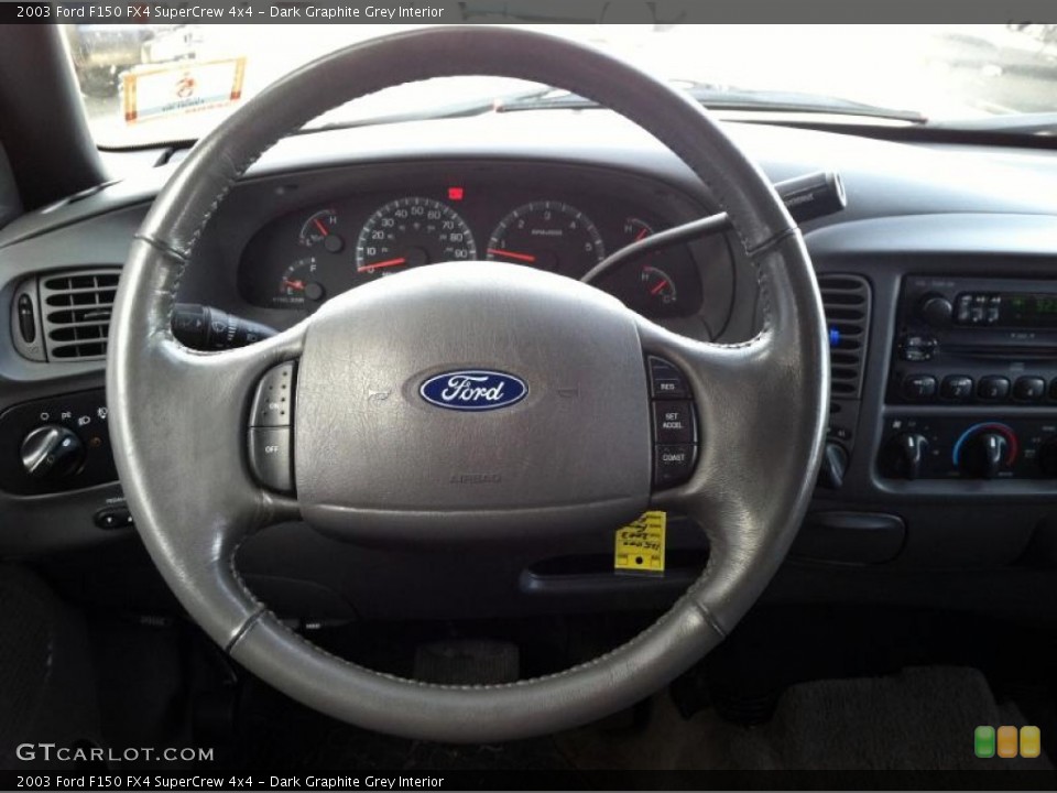 Dark Graphite Grey Interior Steering Wheel for the 2003 Ford F150 FX4 SuperCrew 4x4 #74781673