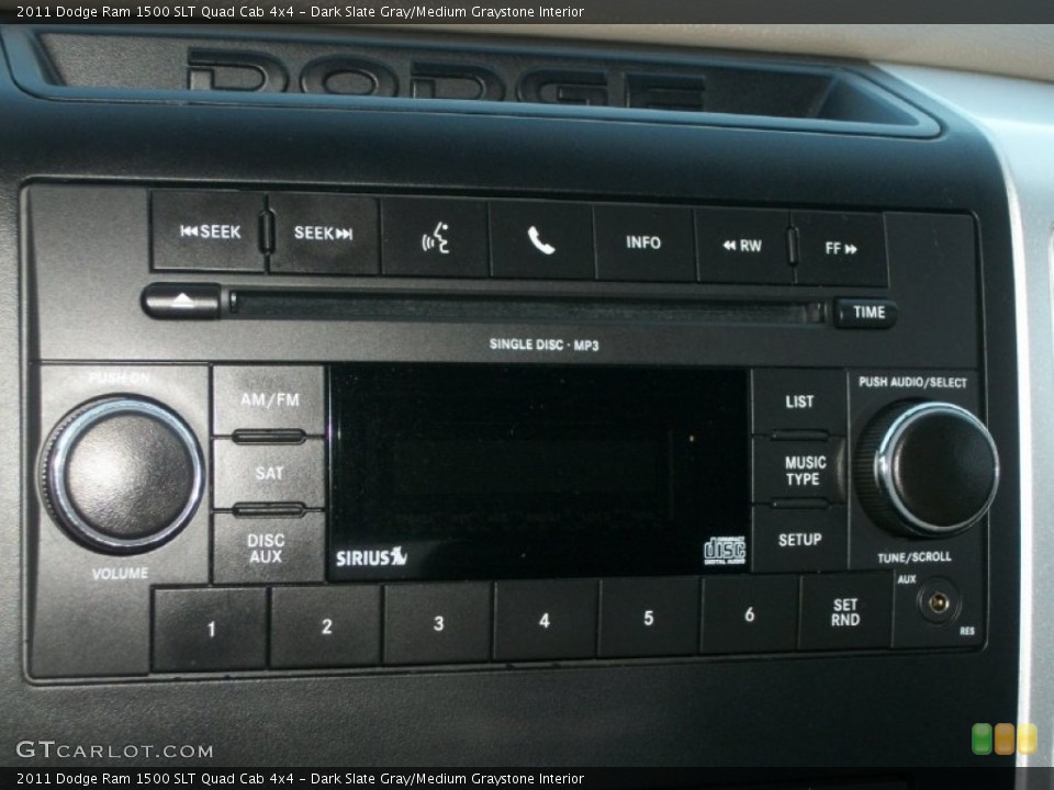 Dark Slate Gray/Medium Graystone Interior Audio System for the 2011 Dodge Ram 1500 SLT Quad Cab 4x4 #74782287