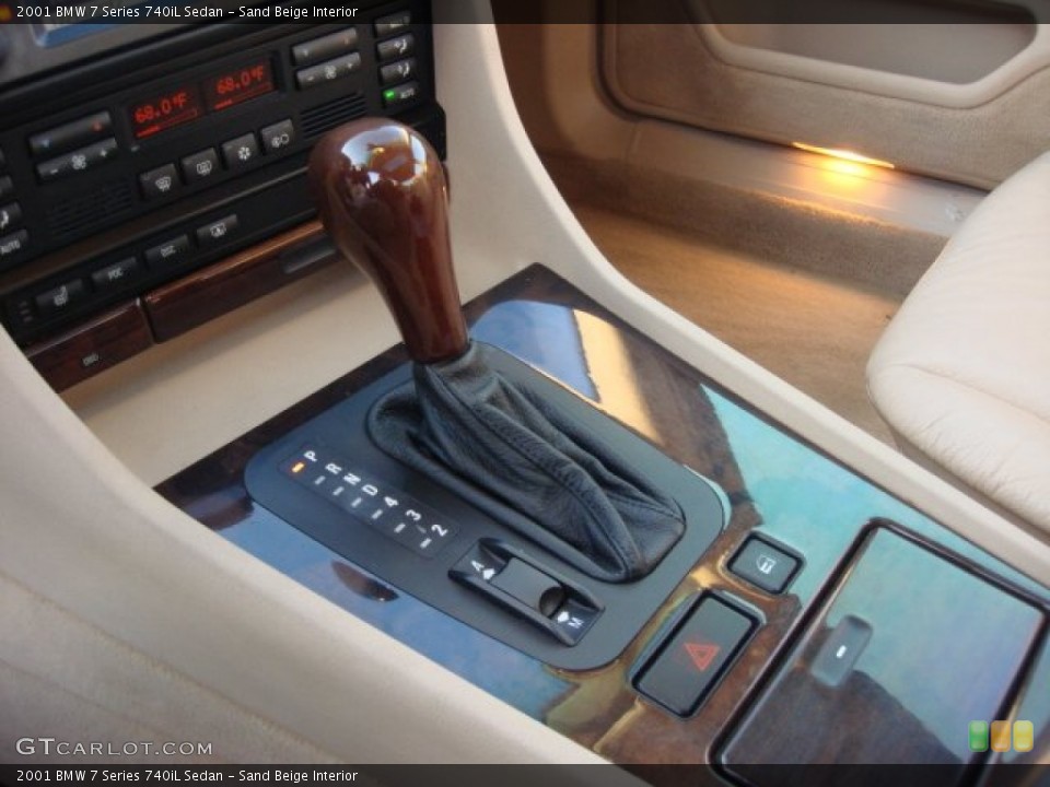 Sand Beige Interior Transmission for the 2001 BMW 7 Series 740iL Sedan #74789162