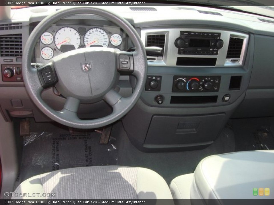 Medium Slate Gray Interior Dashboard for the 2007 Dodge Ram 1500 Big Horn Edition Quad Cab 4x4 #74789758